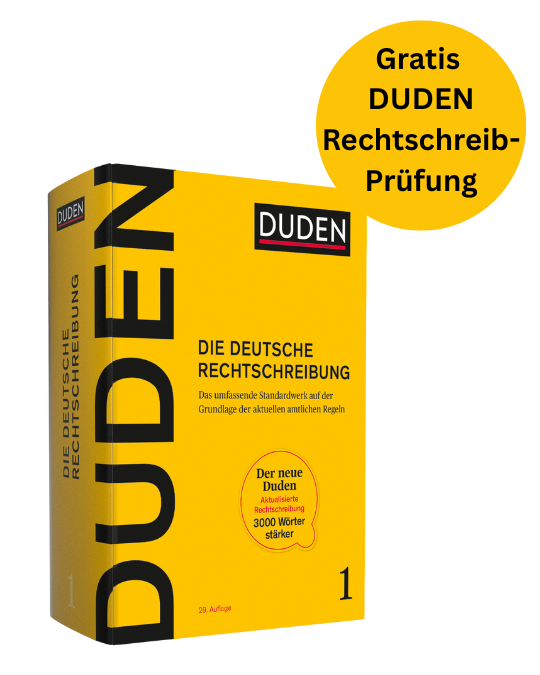Gratis Duden Rechtschreibprüfung, wenn Sie Ihr Buch drucken möchten.